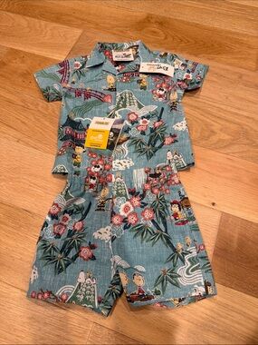 reyn spooner Kids Matching Set - snoopy peanuts  12-18 months